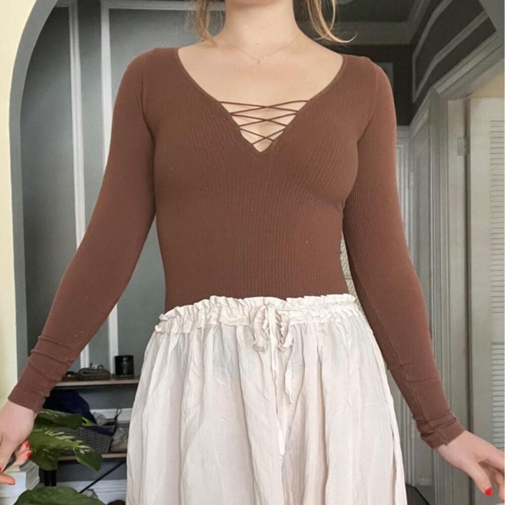 Free People Women's Brown Blouse